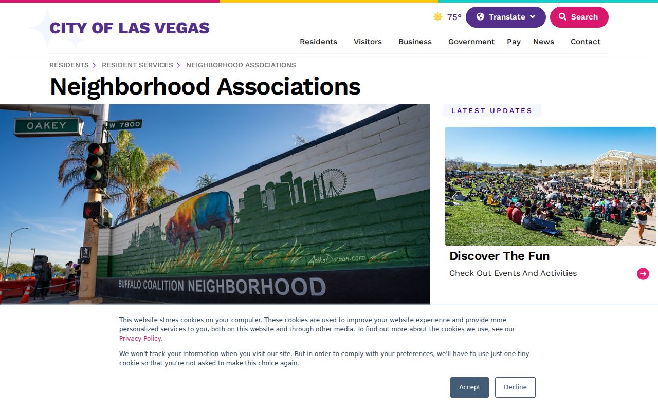 Nevada neighbors viewing Las Vegas neighborhood association resources